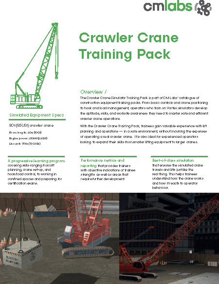 CM Labs Crawler Crane Simulator