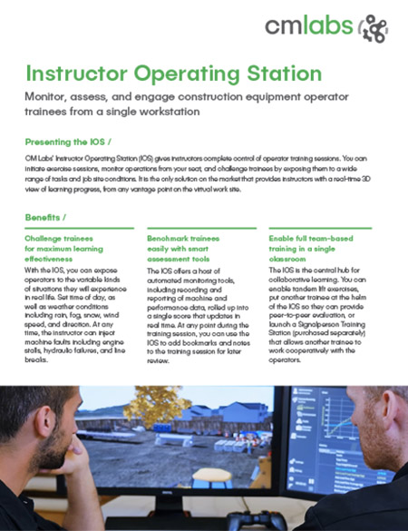 CM Labs Construction Equipment Simulation