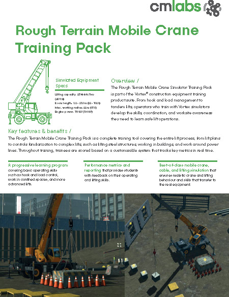 Simulation Training for Crane Operators