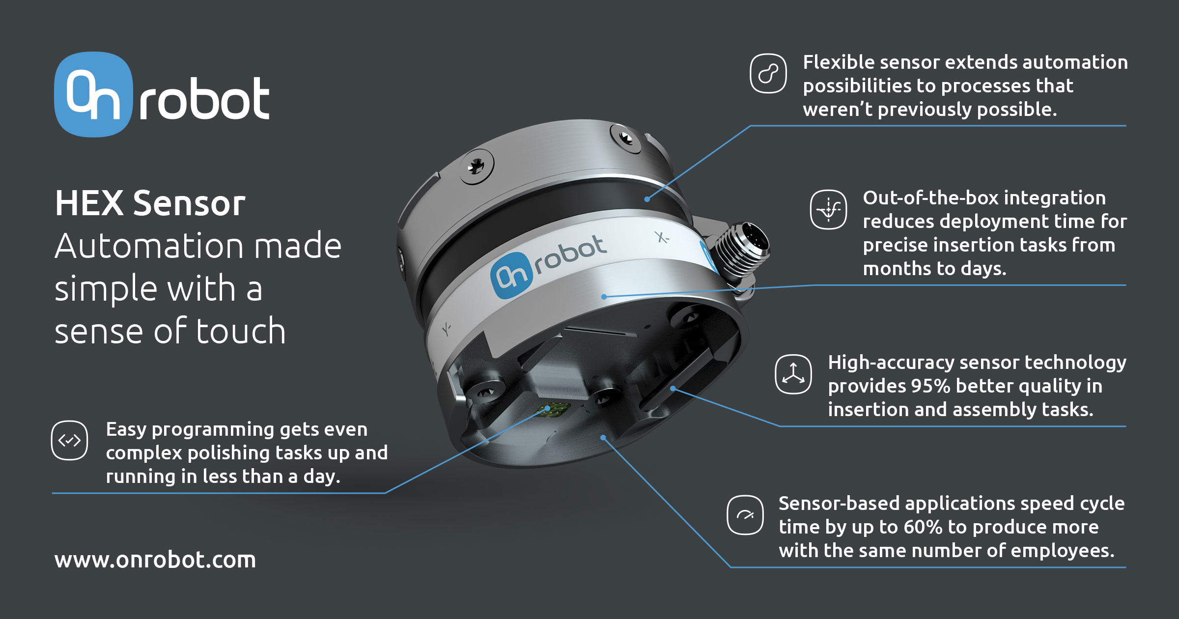 HEX 6-Axis Force/Torque Sensor