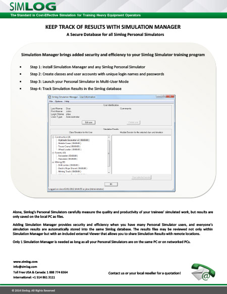 Simlog Simulation Manager Software