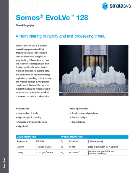 Stratasys Stereolithography | Somos EvoLVe™