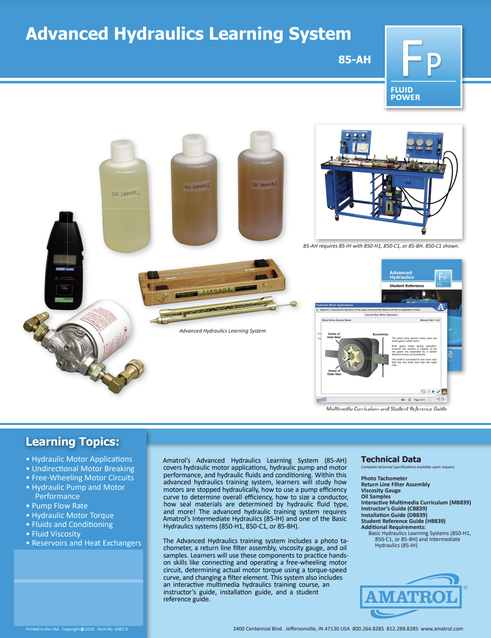 Amatrol Advance Hydraulics Trainer