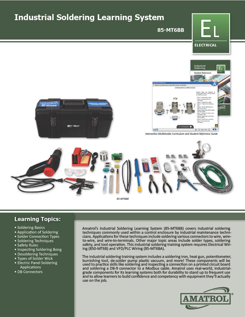 Amatrol Industrial Soldering Training 85-MT6BB