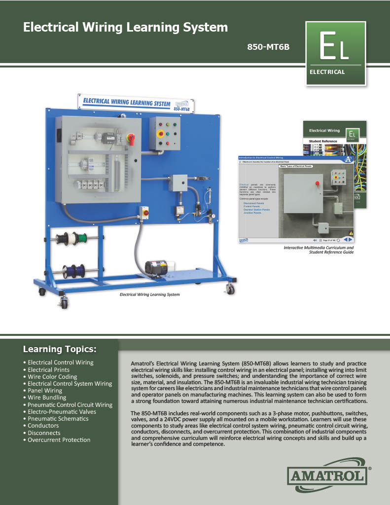 Amatrol  Electrical Wiring Training 850-MT6B