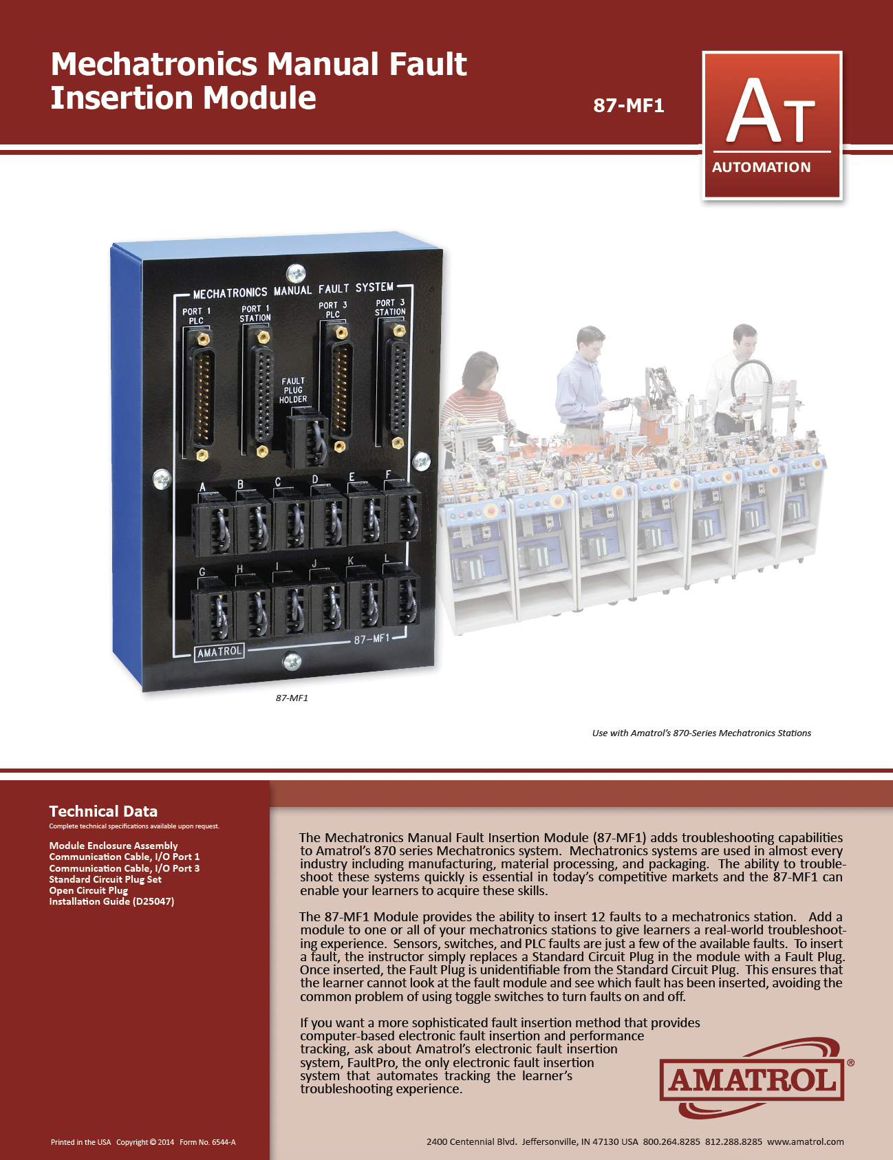 Amatrol Mechatronics Manual Fault Insertion Module