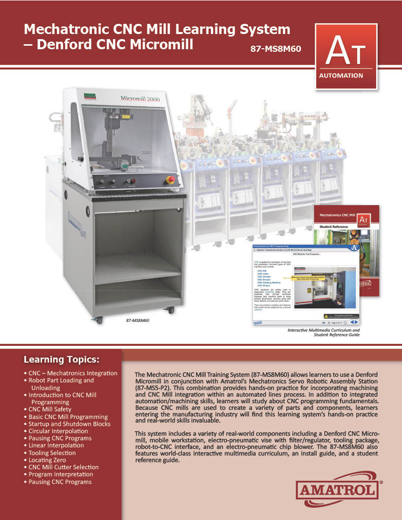 Amatrol Machining Mechatronics Station 87-MS8M60