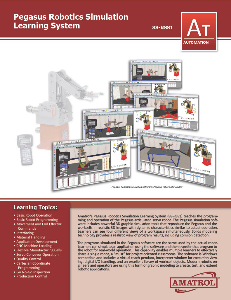 Amatrol Pegasus Robotics Simulation 88-RSS1