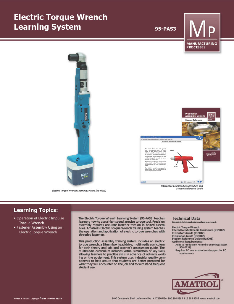 Amatrol Electric Torque Wrench Trainer 95-PAS3