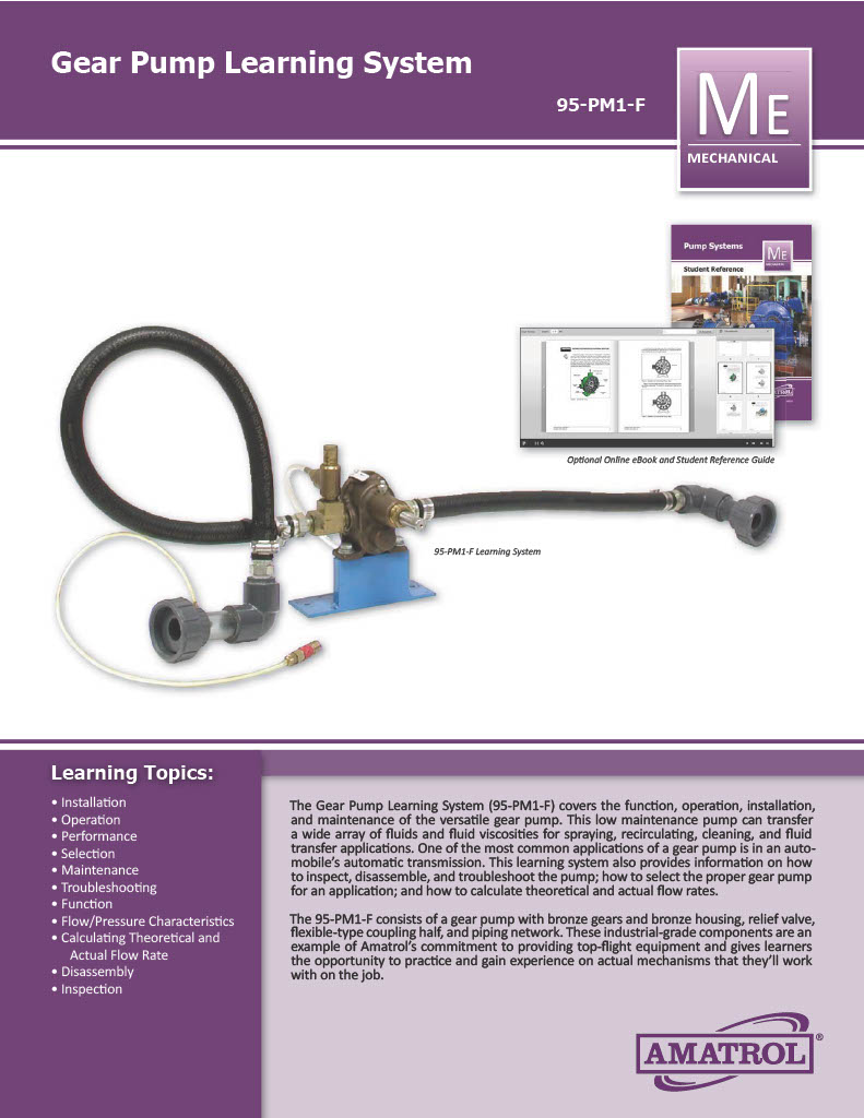 Amatrol Gear Pump Training 95-PM1-F