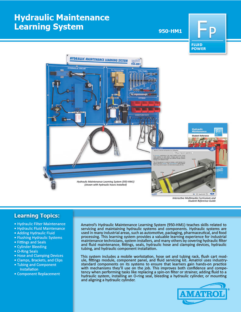 Amatrol Hydraulic Maintenance Trainer 950-HM1