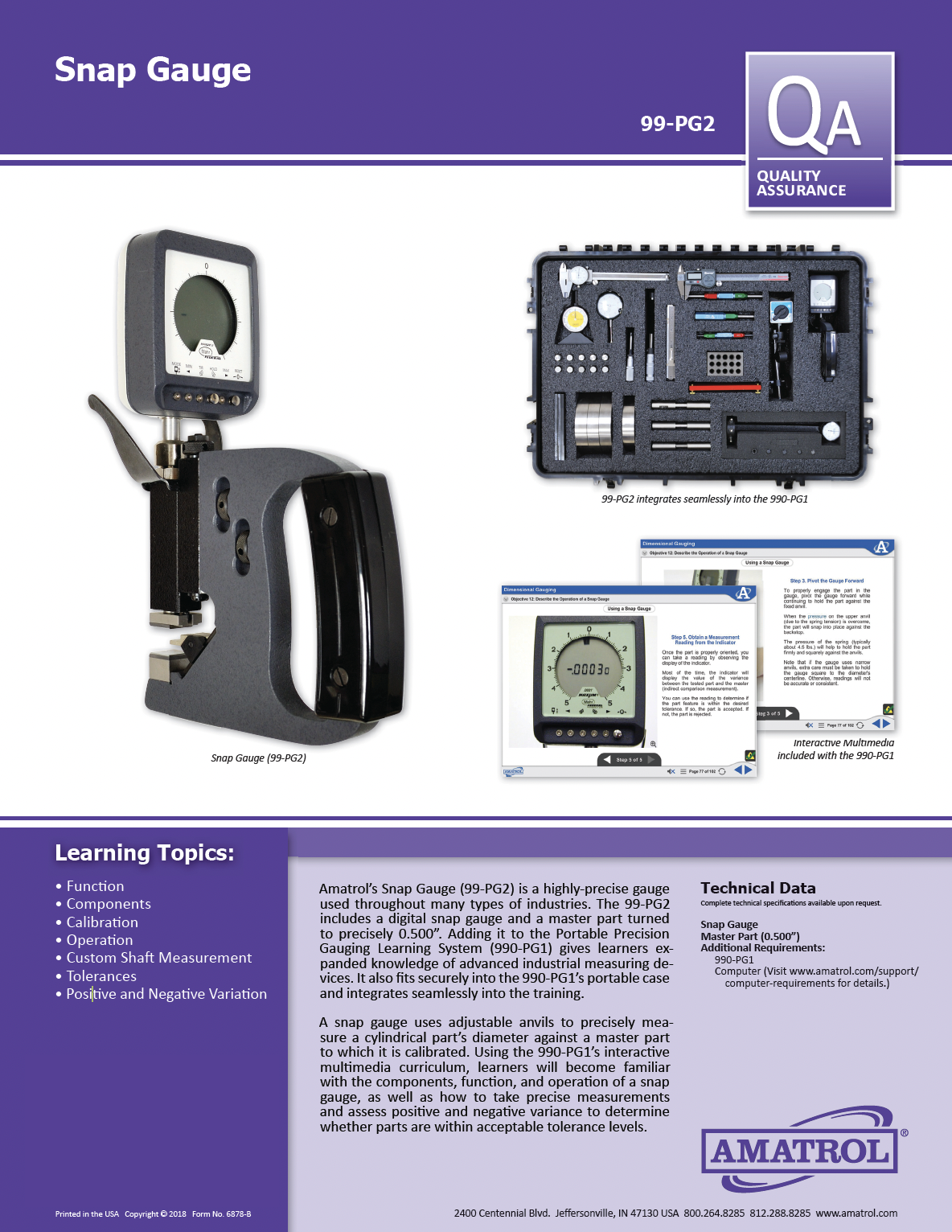 Amatrol Quality Assurance Training - 99-PG2