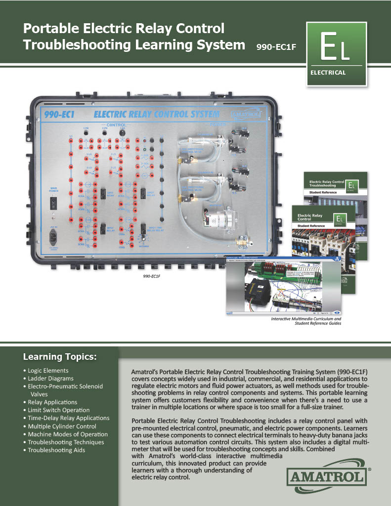 Amatrol Electric Relay Control Troubleshooting 990-EC1F