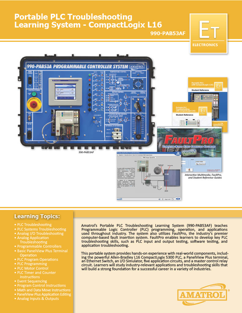 Amatrol 990-PAB53AF Portable Training with FaultPro