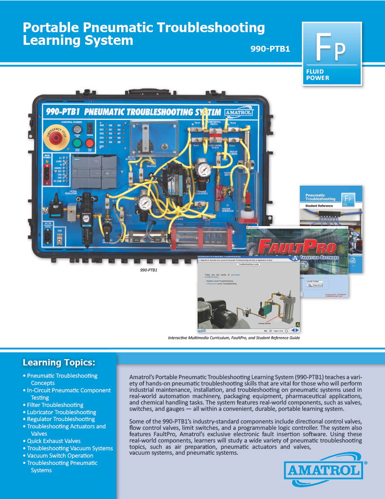 Amatrol Portable Pneumatic Troubleshooting 990-PTB1