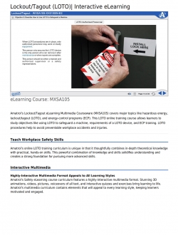 Amatrol eLearning Safety Training - LOTO