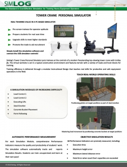 Simlog Tower Crane Personal Simulator Brochure